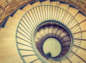 Spiral circle Staircase decoration interior - Vintage Filter